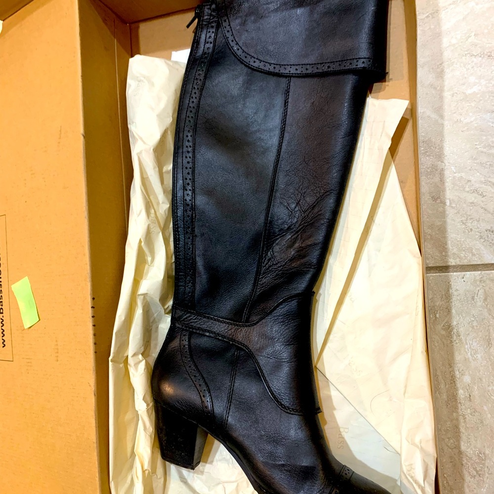 Bass Fiona black knee length boots